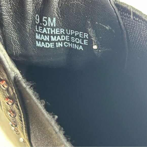 Rebecca Minkoff Edolie Studded Black Leather Block Heeled Boots Women’s Size 9.5 - Picture 7 of 10